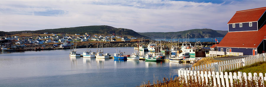 Boats In A Harbor, Bonavista Harbour Photograph by Panoramic Images