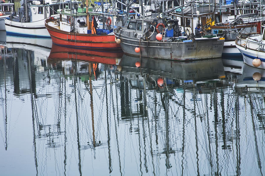 Boats in a Harbor on Vancouver Island Photograph by Randall Nyhof
