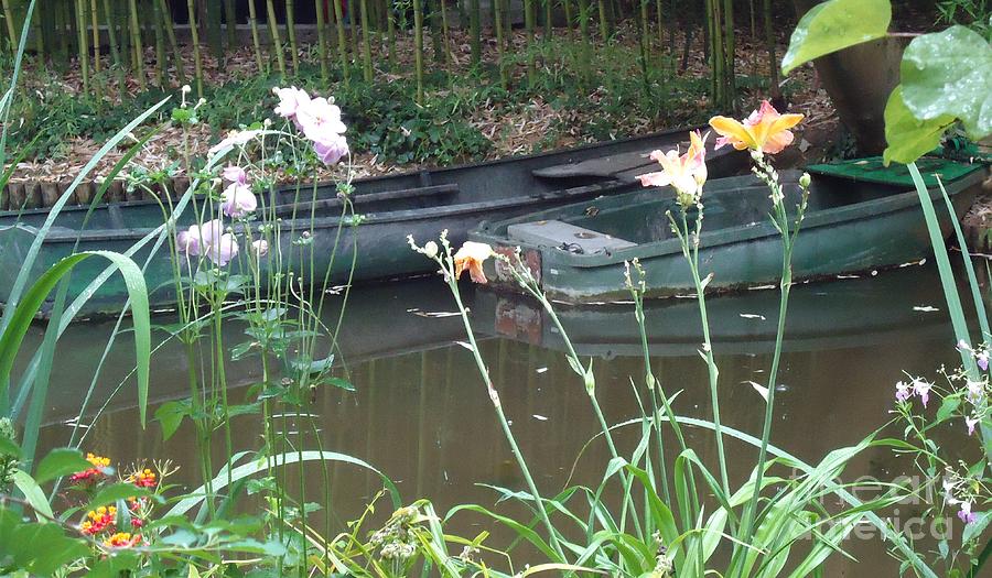 Boats in Giverny Photograph by Barbie Corbett-Newmin