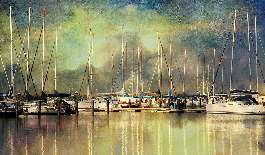 Boats Photograph - Boats In Harbour by Annie Snel Boats Photograph - Boats In Harbour by Annie Snel
