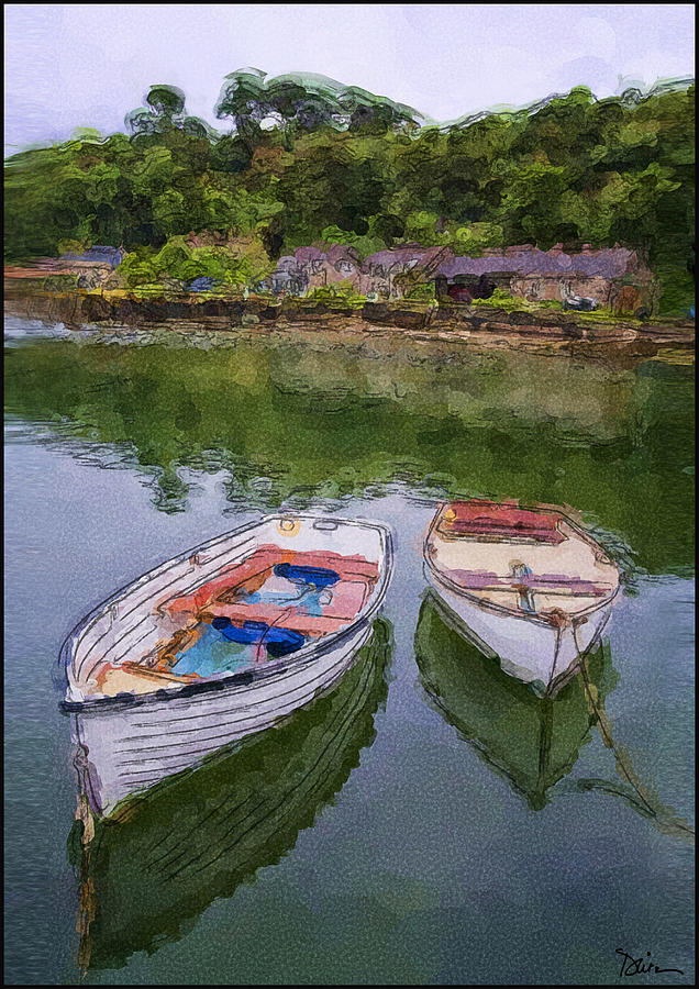 Boats in Helford Photograph by Peggy Dietz