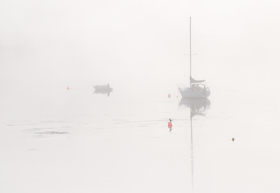 Boat Photograph - Boats in the Mist 1. Tantallon. Nova Scotia. by Rob Huntley