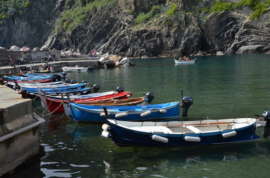 Boats in Vernazza Photograph by Dany Lison