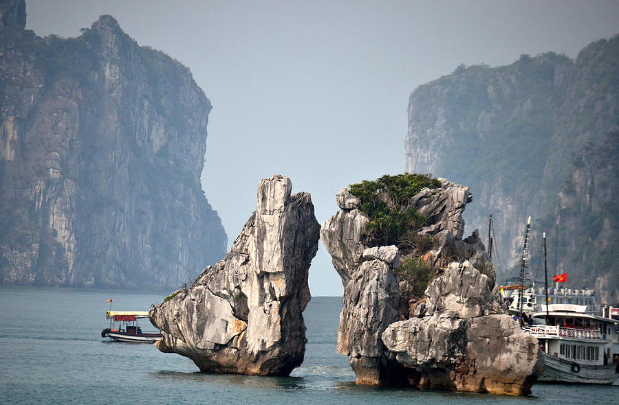 Boat Photograph - Boats in Vietnam by Marida Lin