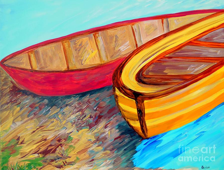Boats in Waiting Painting by Eloise Schneider Mote
