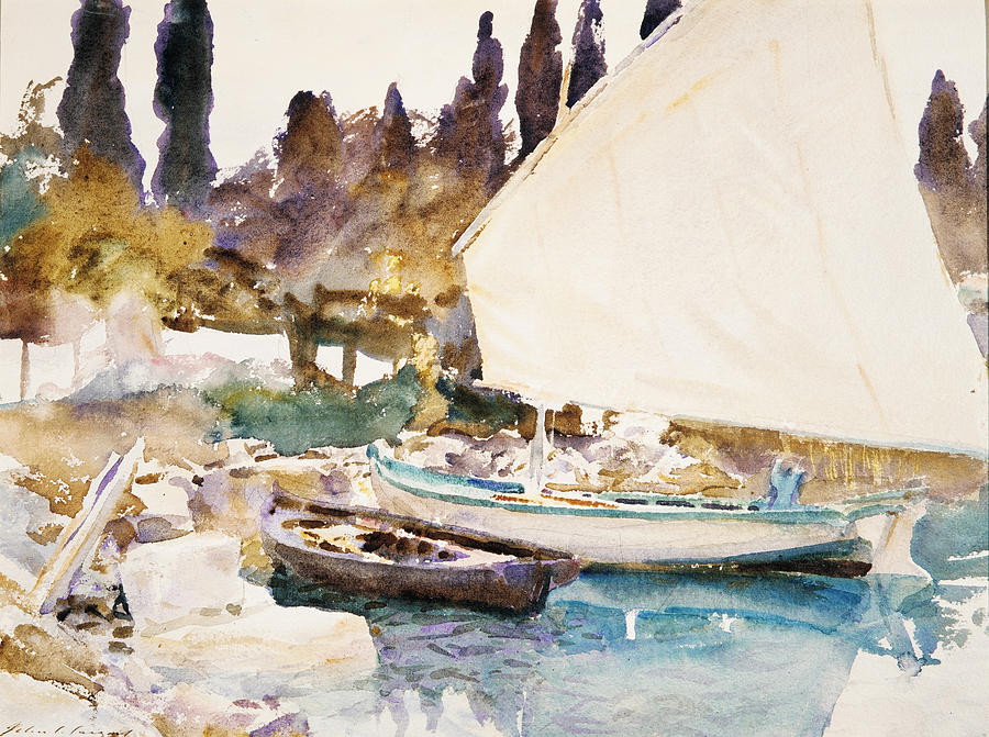 Boats Painting by John Singer Sargent