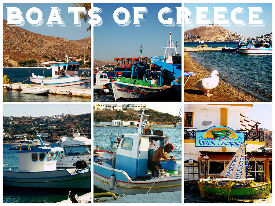 Boats of Greece Photograph by Therese Alcorn