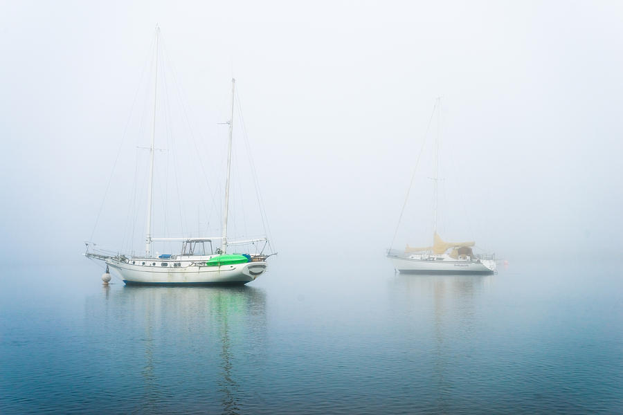 Boats On A Foggy Morning Photograph by Priya Ghose