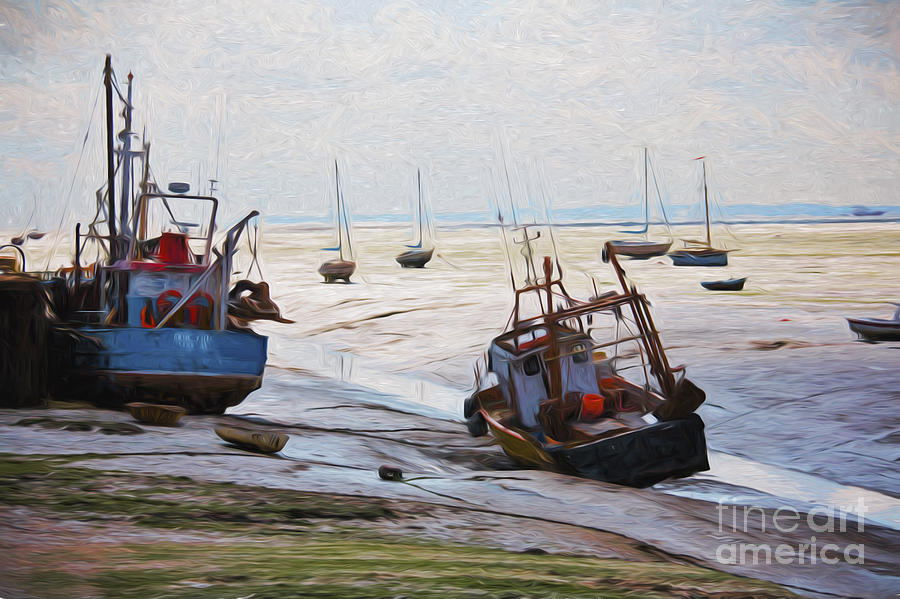 Boats on mudflats Photograph by Sheila Smart Fine Art Photography