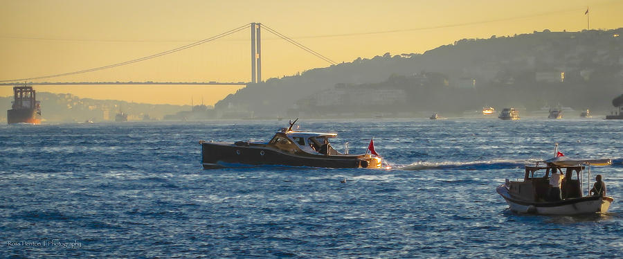 Boats on the Bosphorus Photograph by Ross Henton