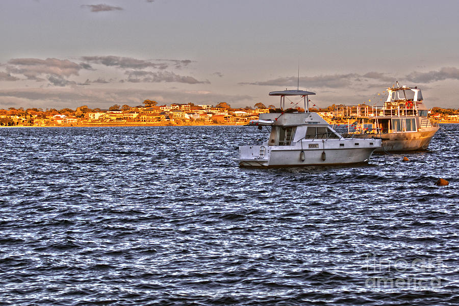 Boats on the Swan River Photograph by Cassandra Buckley
