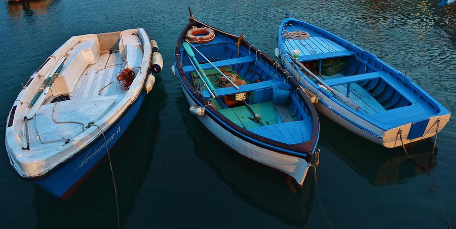 Boats Trio Photograph by Dany Lison