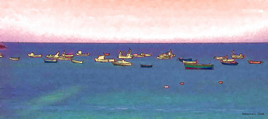 Boats Waiting Off The Guernsey Shore Photograph by Bellesouth Studio
