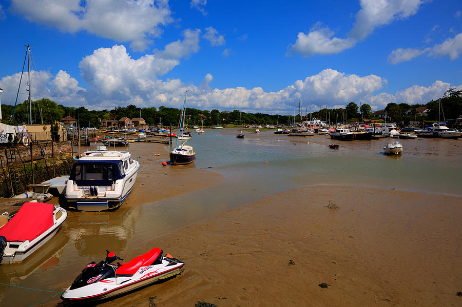 Boat Photograph - Boats Wootton Bridge Isle of Wight between Ryde and Newport by Charlesy 