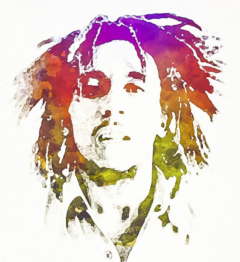 Bob Marley Digital Art - Bob  by Adam Wood