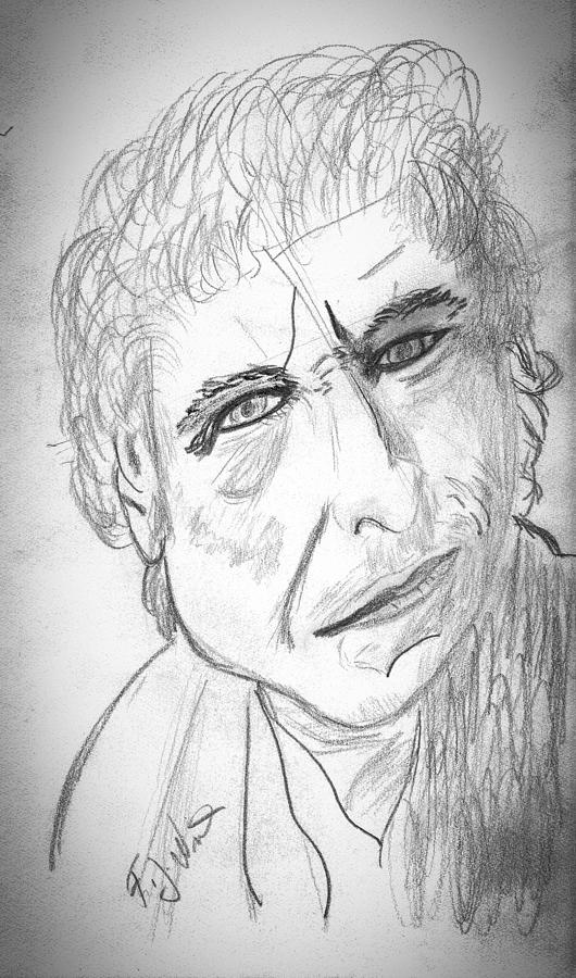 Bob Dylan Drawing by Frank Winters