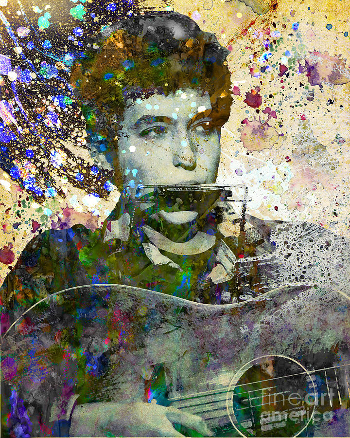 60s Painting - Bob Dylan Original Painting Print by Ryan Rock Artist 60s Painting - Bob Dylan Original Painting Print by Ryan Rock Artist