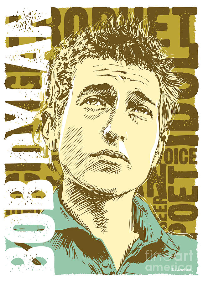 1960s Digital Art - Bob Dylan Pop Art by Jim Zahniser 1960s Digital Art - Bob Dylan Pop Art by Jim Zahniser