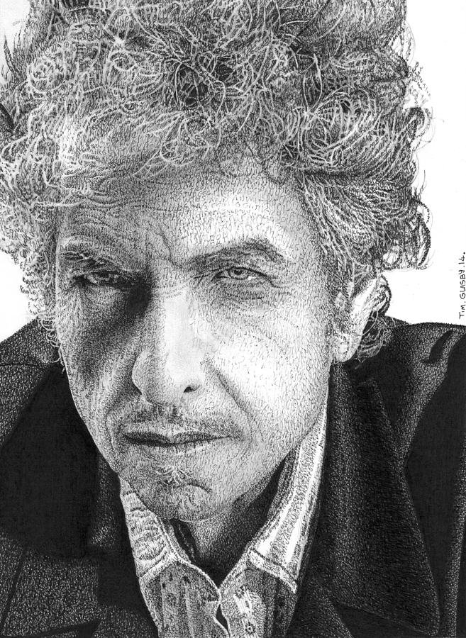 Bob Dylan Drawing - Bob Dylan by Timothy Glasby