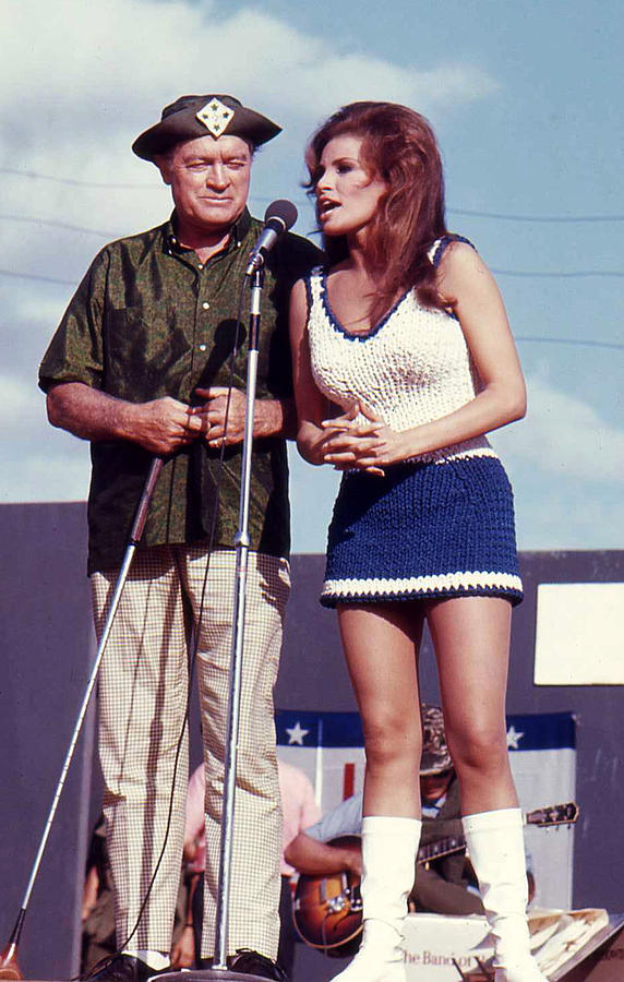 Bob Hope and Raquel Welch Photograph by Norman Johnson