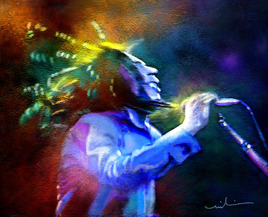 Bob Marley 01 Painting by Miki De Goodaboom