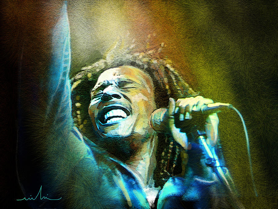 Bob Marley 06 Painting by Miki De Goodaboom