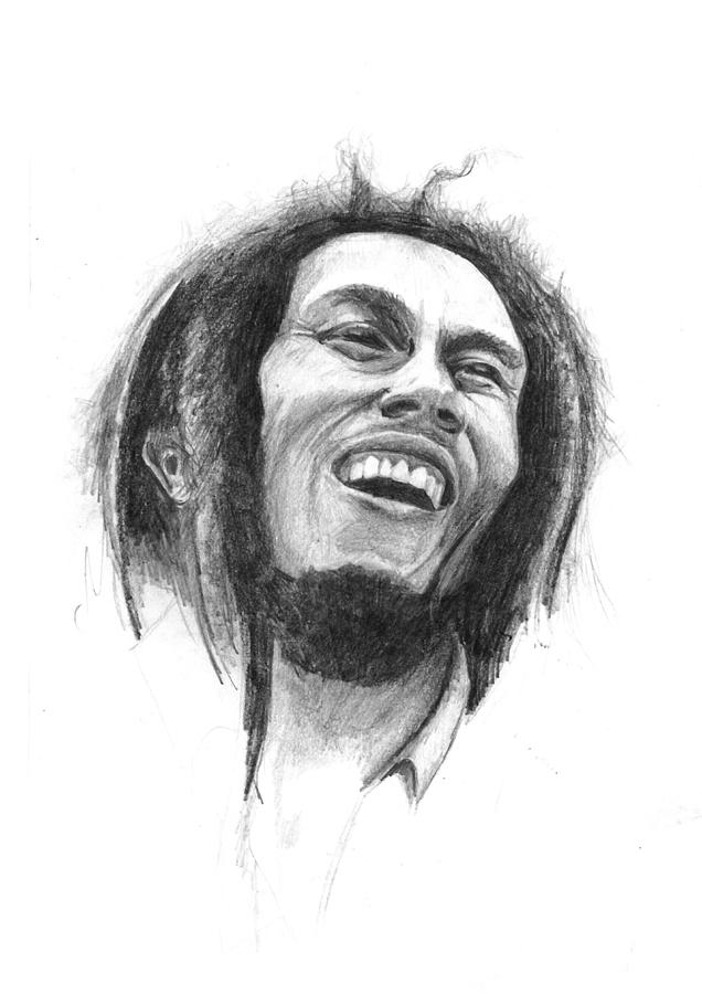Bob Marley Drawing - Bob Marley by Allan Swart