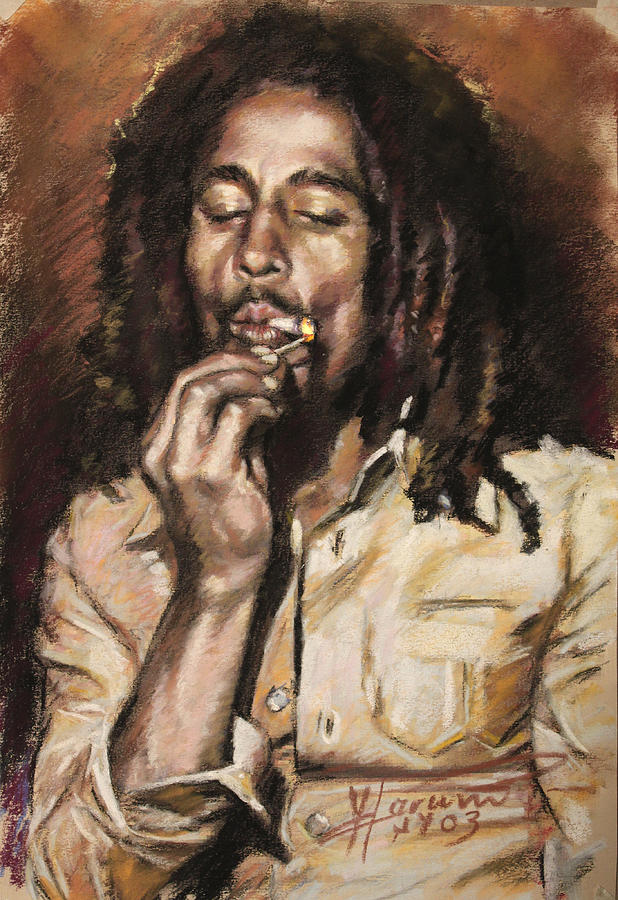 Musician Drawing - Bob Marley by Viola El