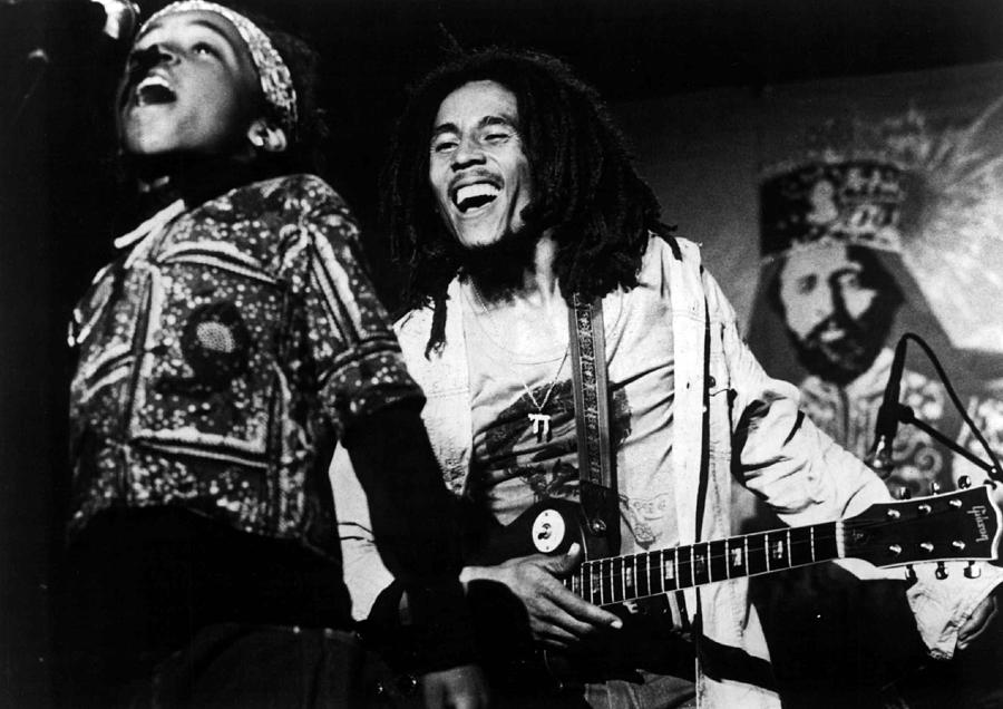 Bob Marley Behind Kid Singing Retro Images Archive 