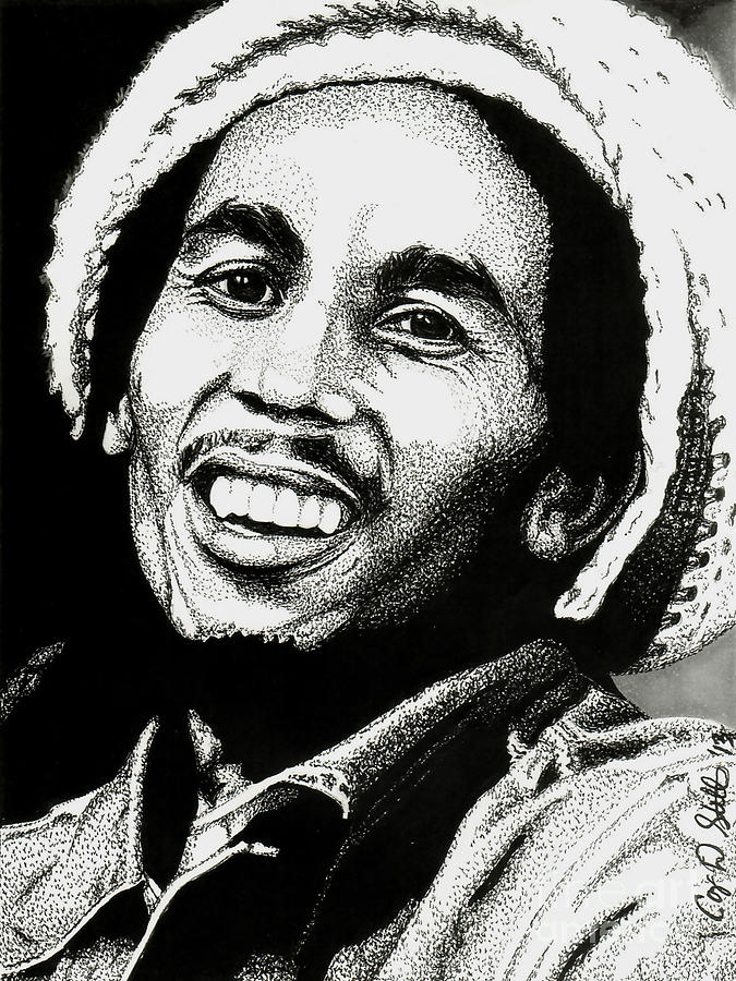 Bob Marley Drawing by Cory Still