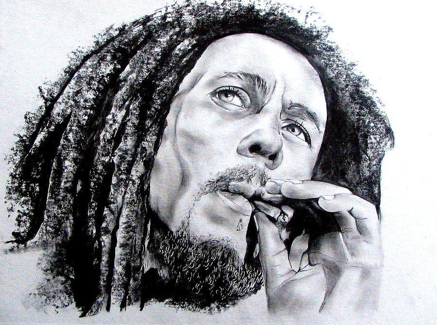 Musician Drawing - Bob Marley by Lior Kimmel
