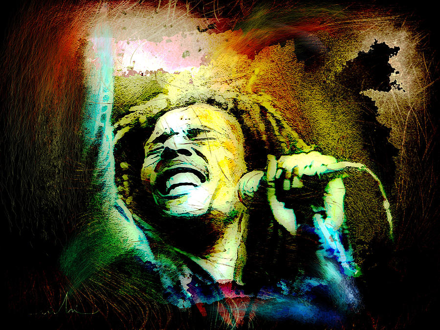 Bob Marley Madness 06 Painting by Miki De Goodaboom