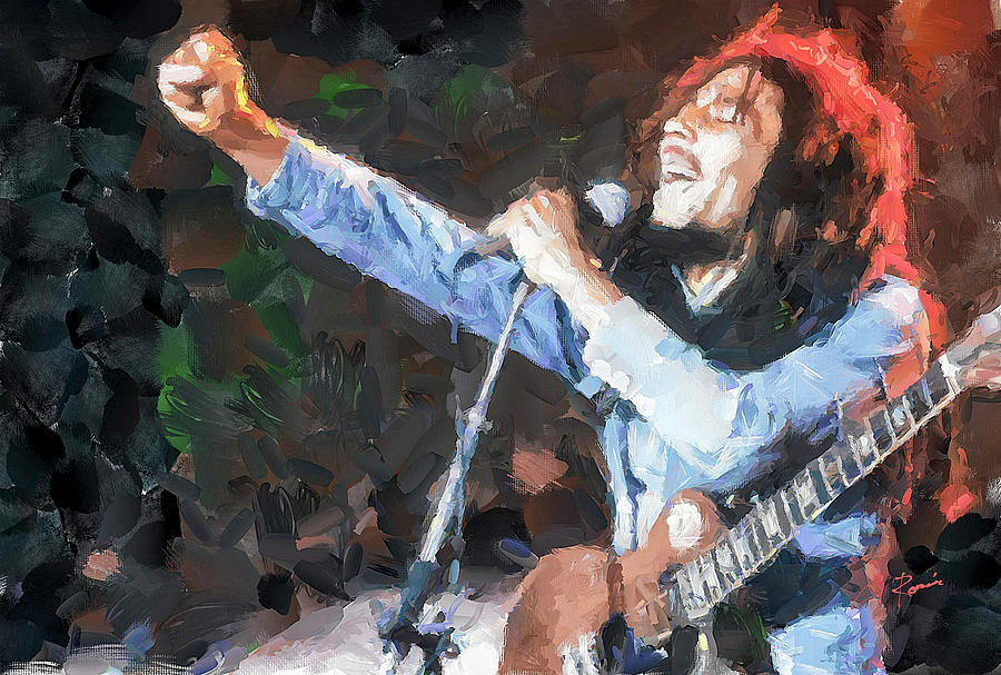 Bob Marley Painting Painting by Charlie Roman
