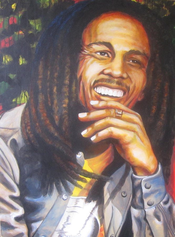 Bob Marley Smiles Painting By Bruce Mclachlan - Fine Art America