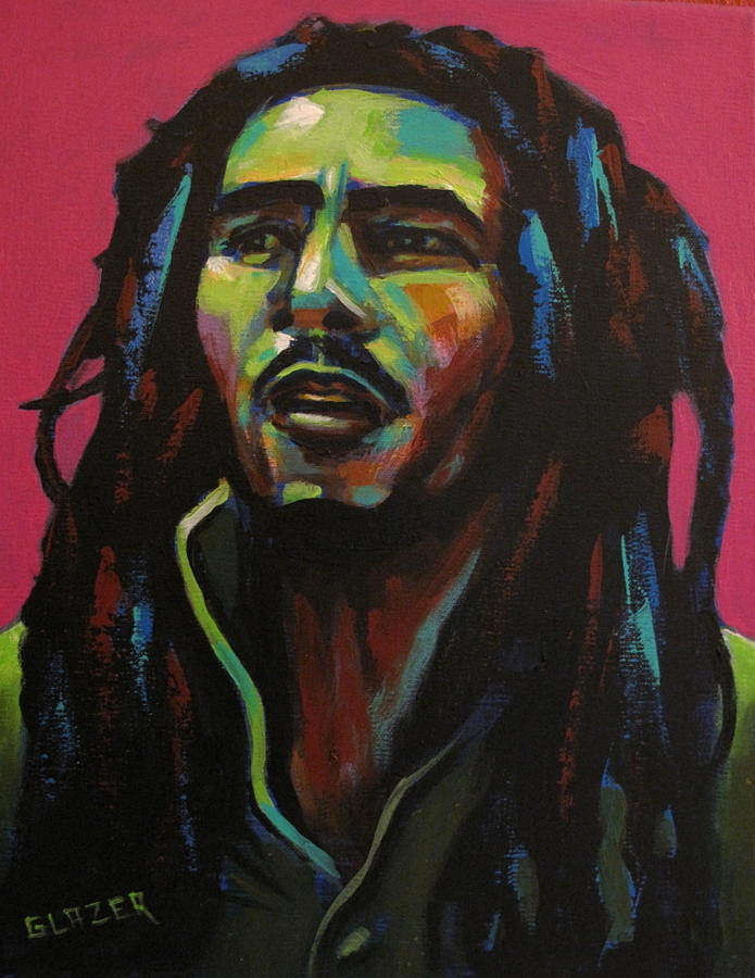Bob Marley Painting by Stuart Glazer