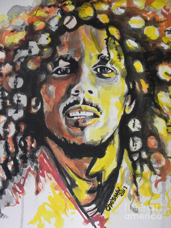 Bob Marley 01 Painting by Chrisann Ellis