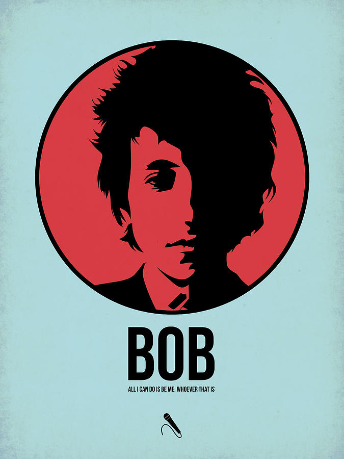 Bob Dylan Digital Art - Bob Poster 2 by Naxart Studio