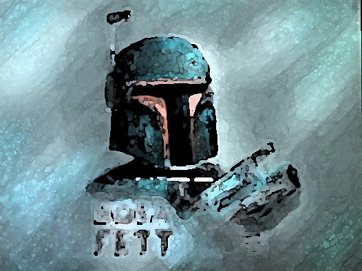 Boba Fett - digital watercolor Digital Art by David Lovins