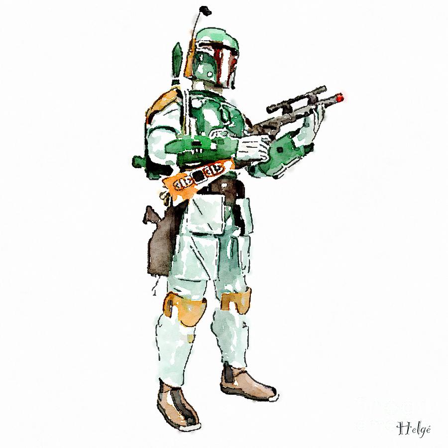 Boba Painting by HELGE Art Gallery