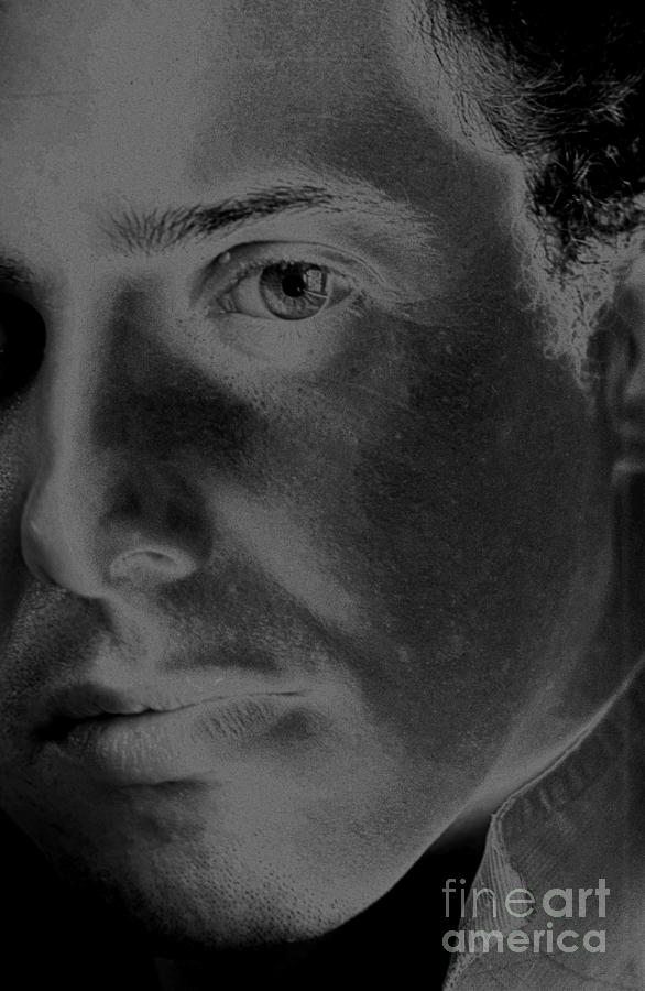 Portrait Photograph - Bobby portrait as solarised photograph by Richard Morris