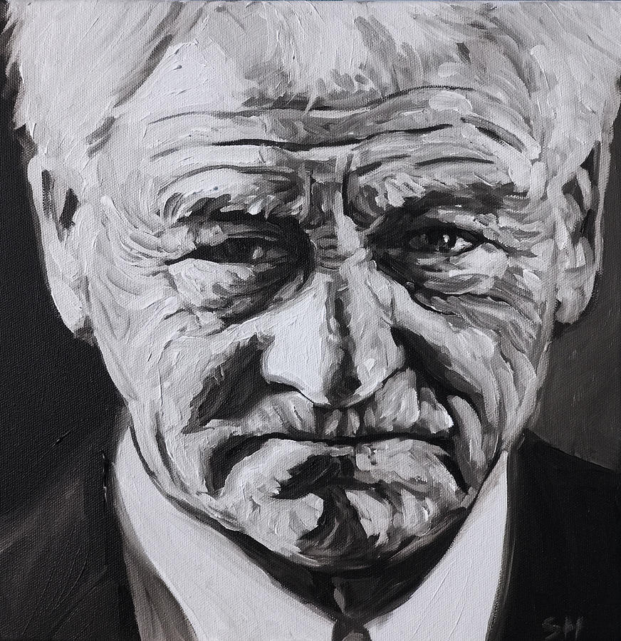 Bobby Robson Painting by Steve Hunter