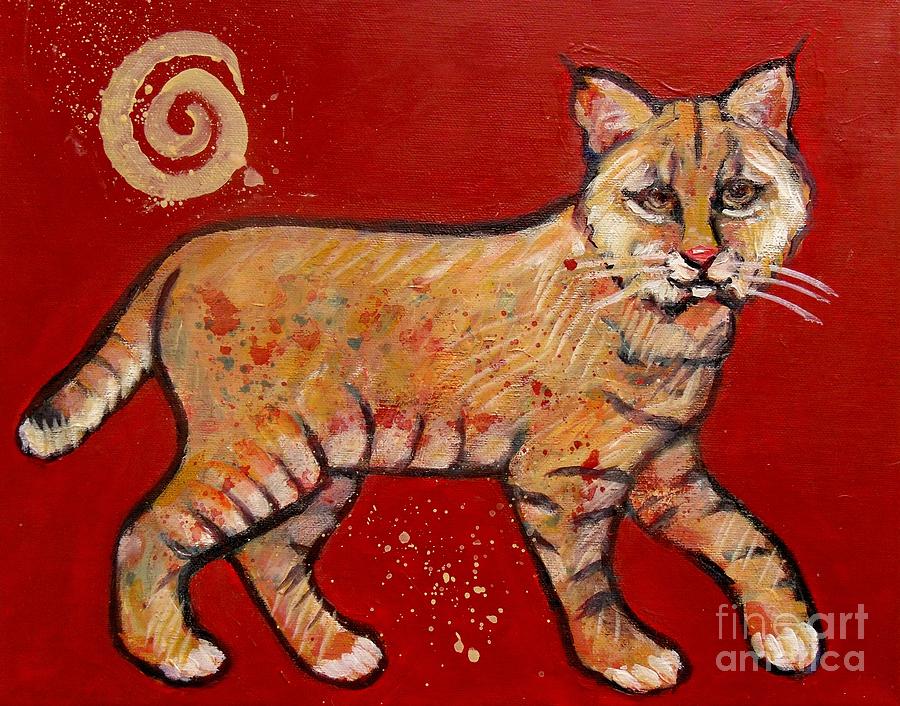 Bobcat Painting by Carol Suzanne Niebuhr