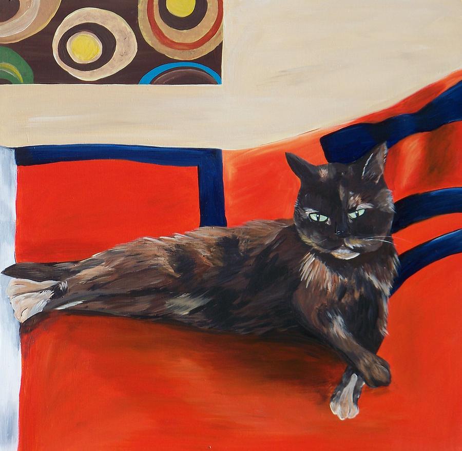 Cat Painting - Bobie by Tracie Davis