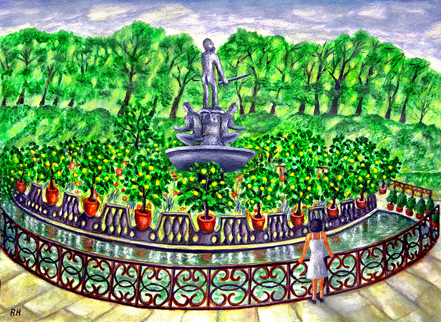 Fountain Of The Ocean Boboli Gardens - Florence Painting