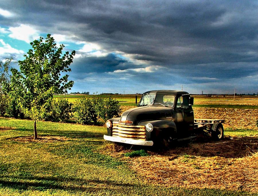 Bobs Old Chevy Truck in the Spring Photograph by Julie Dant