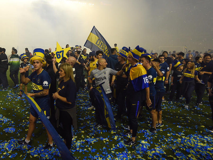 Boca Juniors Celebrate Championship at La Bombonera Photograph by Marcelo Endelli