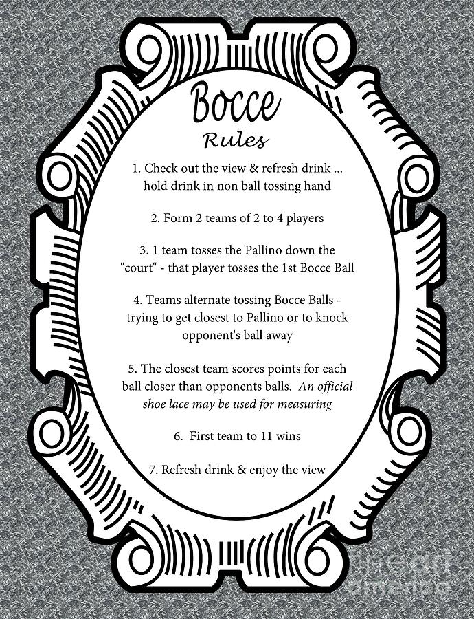 Bocce Rules  Digital Art by Nancy Patterson