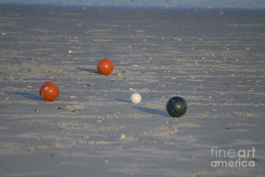 Beach Bocci Ball Photograph by Bob Sample
