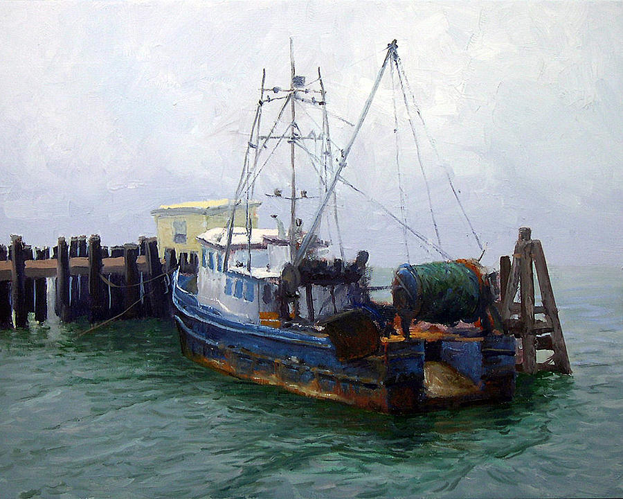 Boat Painting - Bodega Trawler by Armand Cabrera