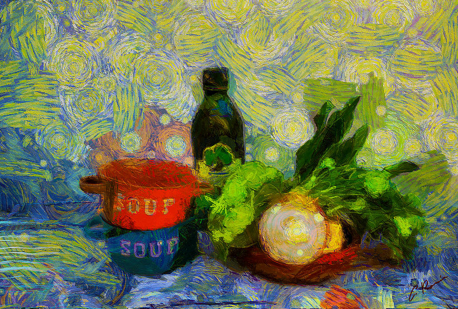 Bodegon Painting by Charlie Roman
